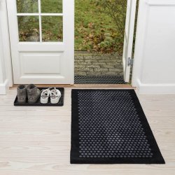 Tica Copenhagen Smudsm�tte m. Dot - Sort/Gr� - 67x150cm.