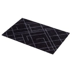 Tica Copenhagen Smudsmtte m. Lines - Sort/Gr - 40x60cm.