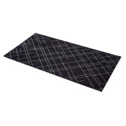 Tica Copenhagen Smudsmtte m. Lines - Sort/Gr - 67x120cm.