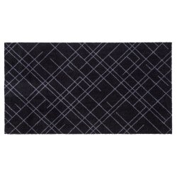 Tica Copenhagen Smudsmtte m. Lines - Sort/Gr - 67x120cm.