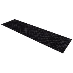 Tica Copenhagen Smudsmtte m. Lines - Sort/Gr - 67x250cm