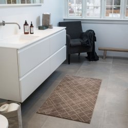 Tica Copenhagen Smudsmtte m. Lines - Sand/Beige - 67x120cm