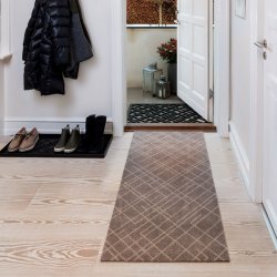 Tica Copenhagen Smudsmtte m. Lines - Sand/Beige - 67x150cm.