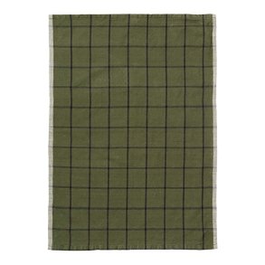 Ferm Living Hale Viskestykke - Grn/Sort