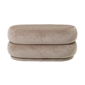 Ferm Living Velour Puf - Mellem - Beige 26