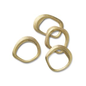 Ferm Living Flow Servietringe - Messing - 4 stk.