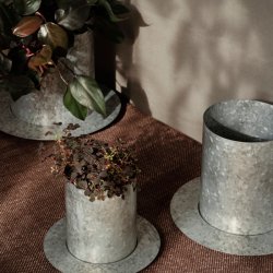 Ferm Living Aura Pot Medium Galvanized