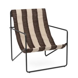 Ferm Living Desert Lounge Chair Black/Offwhite/Chocolate