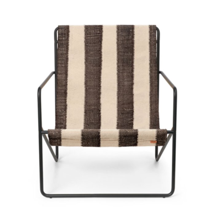 Ferm Living Desert Lounge Chair Black/Offwhite/Chocolate