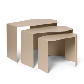 Ferm Living Shard Cluster Tables Set of 3 Cashmere