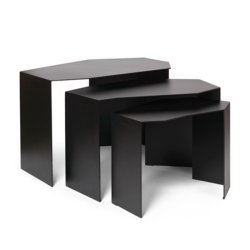 Ferm Living Shard Cluster Tables  Set of 3  Black
