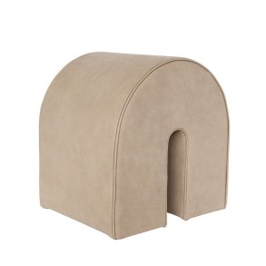 Kristina Dam Curved Puf - Lysebrun