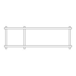 Woud Elevate Reol System 1 Sort