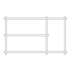 Woud Elevate Reol System 3 Sort