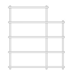 Woud Elevate Reol System 4 Sort