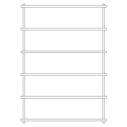 Woud Elevate Reol System 6 Sort