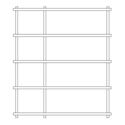Woud Elevate Reol System 9 Sort