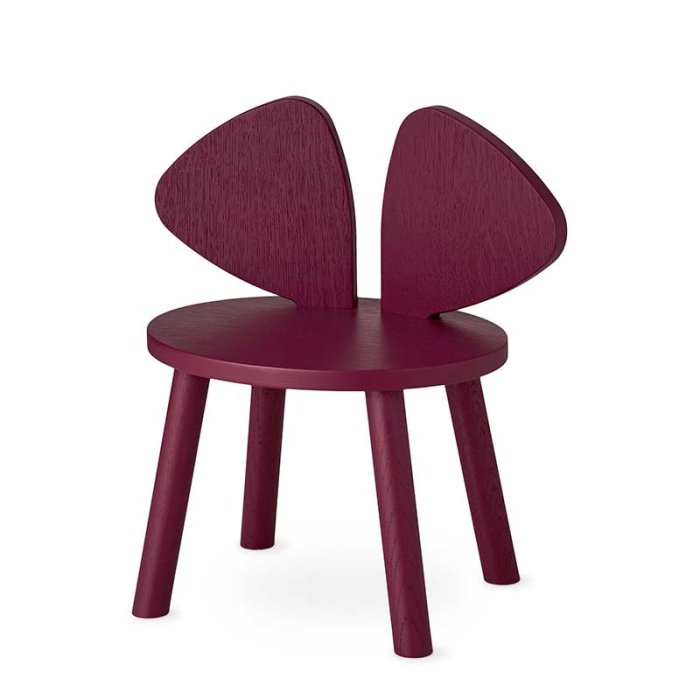 Nofred Mouse Stol - Burgundy