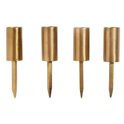 Nordal Kura Lysholder m. Spyd 4 stk. - Messing Finish