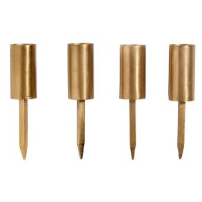 Nordal Kura Lysholder m. Spyd 4 stk. - Messing Finish