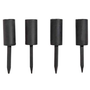 Nordal Kura Lysholder m. Spyd 4 stk. - Sort