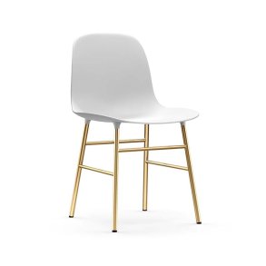 Normann Copenhagen Stol Form Chair - Messing / Hvid
