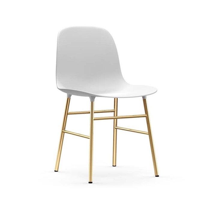 Normann Copenhagen Stol Form Chair - Messing / Hvid