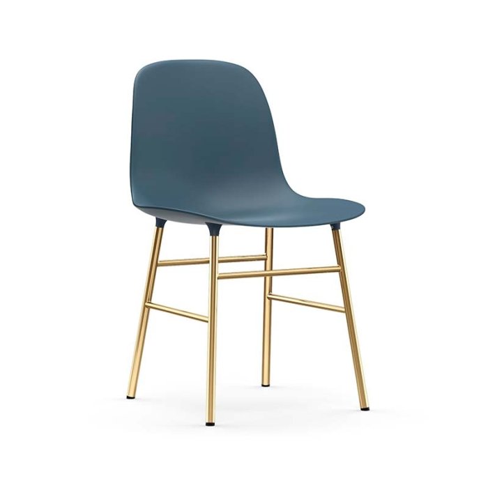 Normann Copenhagen Stol Form Chair - Messing / Bl