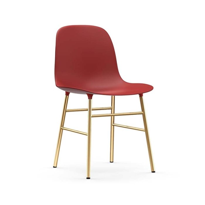 Normann Copenhagen Stol Form Chair - Messing / Rd