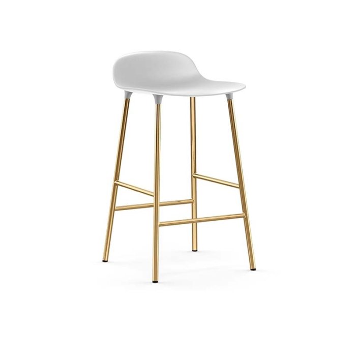 Normann Copenhagen Form Barstol 65 cm - Messing / Hvid