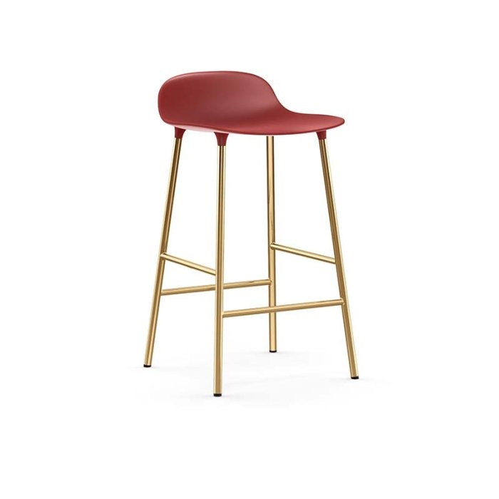 Normann Copenhagen Form Barstol 65 cm - Messing / Rd