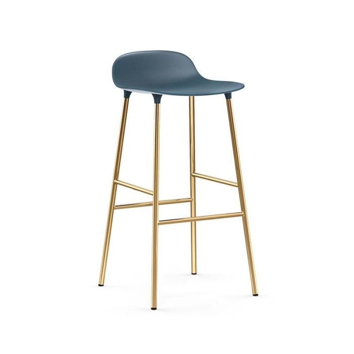 Normann Copenhagen Form Barstol 75 cm - Messing / Bl