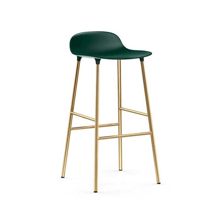 Normann Copenhagen Form Barstol 75 cm - Messing / Grn