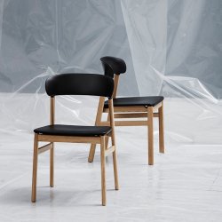 Normann Copenhagen Herit Stol - Eg - Sort
