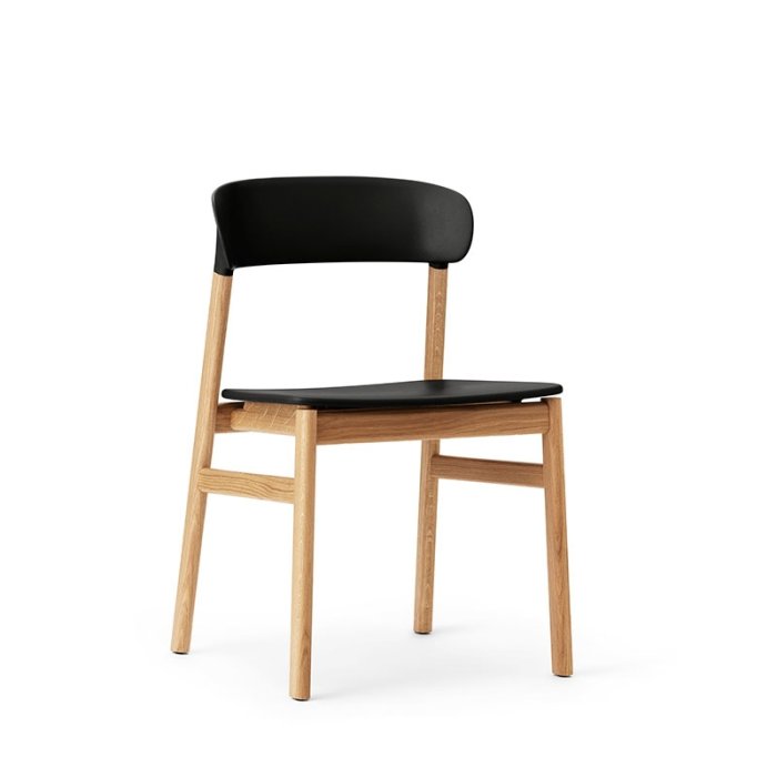 Normann Copenhagen Herit Stol - Eg - Sort