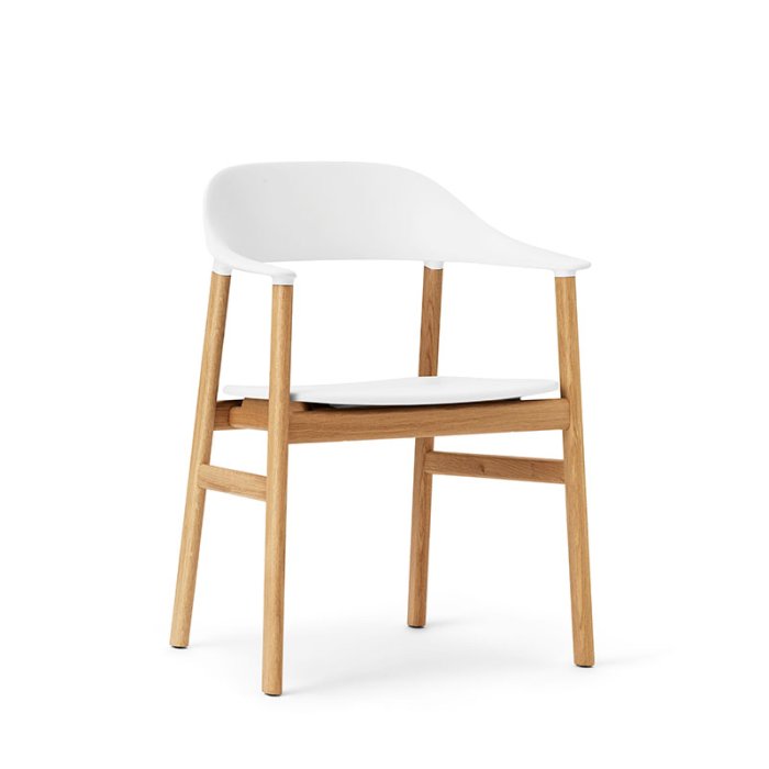 Normann Copenhagen Herit Stol Med Armln - Eg - Hvid