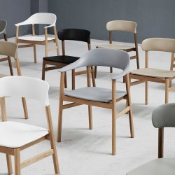 Normann Copenhagen Herit Stol Med Armln - Eg - Sand