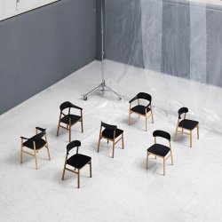 Normann Copenhagen Herit Stol Med Armln - Eg - Sort