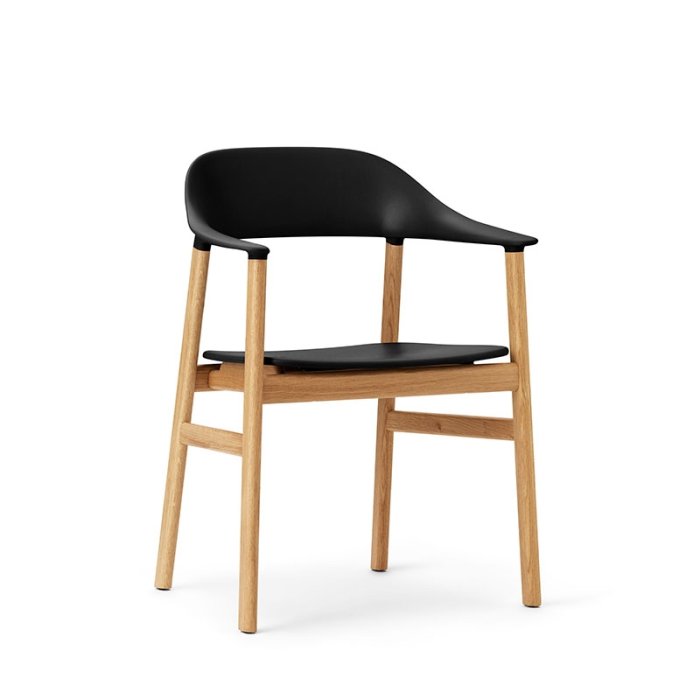 Normann Copenhagen Herit Stol Med Armln - Eg - Sort