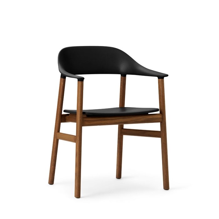 Normann Copenhagen Herit Stol Med Armln - Rget Eg - Sort