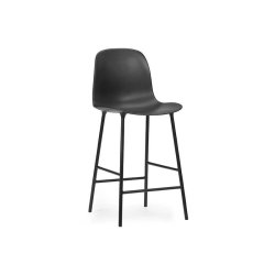 Normann Copenhagen Form Barstol 65 cm. - Hj Ryg - Sort Stl