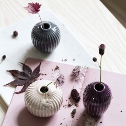 K&auml;hler Hammershi Miniature Vaser - 3-pak. - Hvid