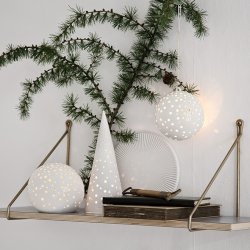 Khler Nobili Fyrfads lysestage H30 cm - Snehvid