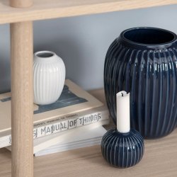 K&auml;hler Hammersh�i Lysestage H6,5 cm - Indigo Bl�