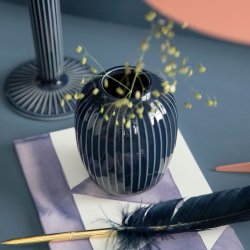 K&auml;hler Hammershi Vase H10 cm - Indigo Bl