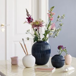 K&auml;hler Hammershi Vase H20 cm - Indigo Bl