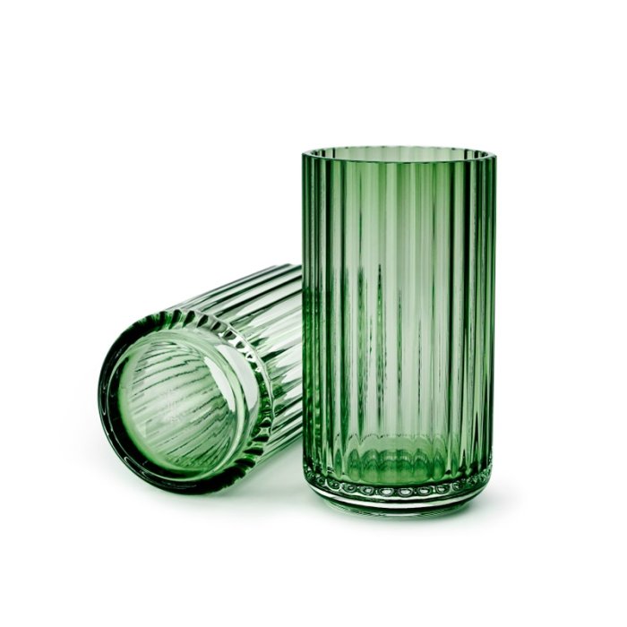 Lyngby Porceln Glas Vase Copenhagen Green 15 cm