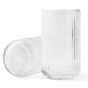 Lyngby Porceln Glas Vase - Klar - 38 cm