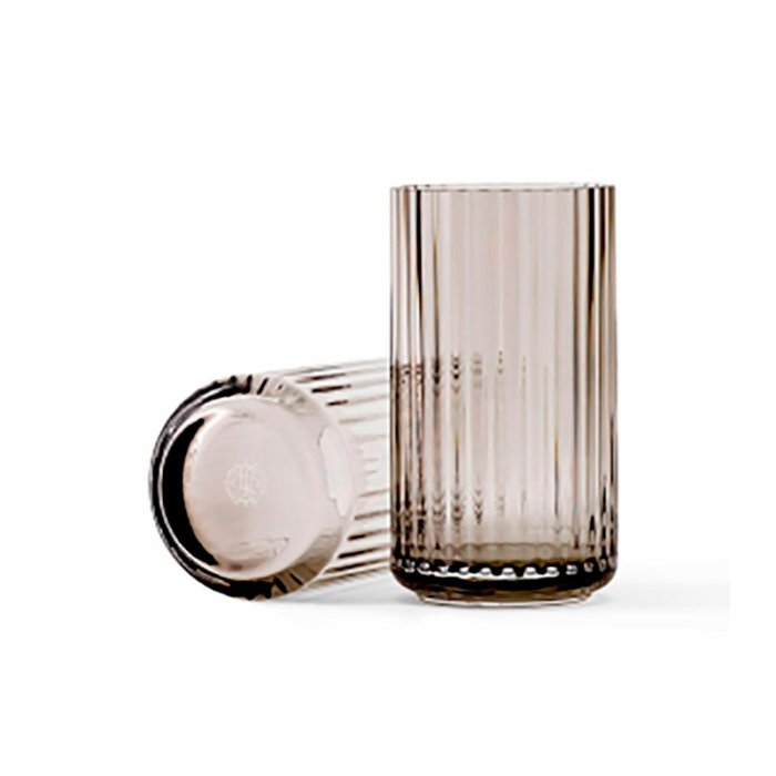 Lyngby Porceln Glas Vase - Smoke - 25 cm