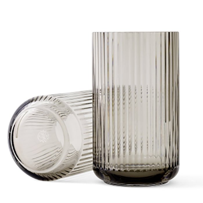 Lyngby Porceln Glas Vase - Smoke - 38 cm